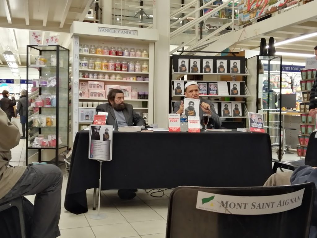 Rencontre entre Marek Halter et Hassen Chalghoumi à la librairie Colbert de Mont-Saint-Aignan